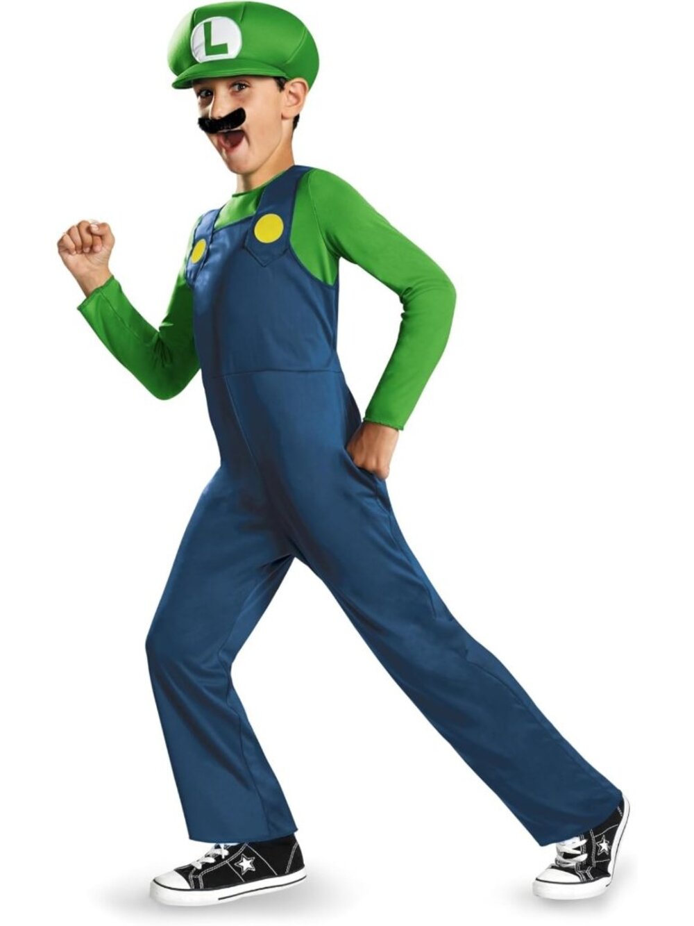 Kids Luigi Costume - Super Mario Brothers Outfit for Boys, Fun Halloween